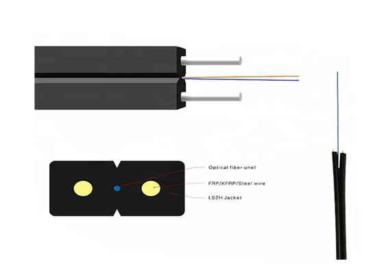 Επίπεδο σκοινί μπαλωμάτων καλωδίων οπτικής ίνας πτώσης FTTH με το συνδετήρα Sc/APC/UPC