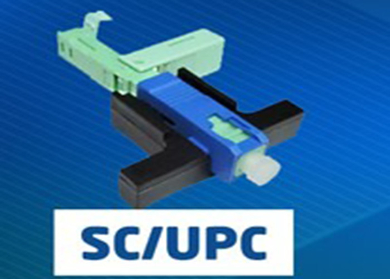 APC UPC Sc τμημάτων οπτικών ινών απώλειας ενθέτων FTTH γρήγορος συνδετήρας γαλαζοπράσινος