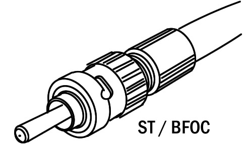Πλαστικός συνδετήρας οπτικής ίνας ST-025 ST-10 ST-20 ST BFOC