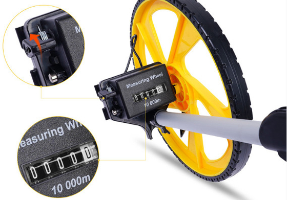Ηλεκτρονικός handwheel μετρητών/οδομέτρων ώθησης χεριών μηχανικός δρόμος αποστασιομέτρων μέτρησης που περπατά μετρώντας τη ρόδα
