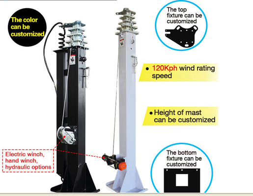 Των φορητών οδηγήσεων ηλιακό φωτισμού πύργων ηλιακό κινητό ενεργειακό όχημα ρυμουλκών συστημάτων αέρα υβριδικό