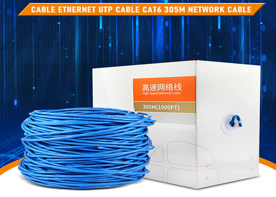 23AWG Unshielded τρηματώδης σκώληκας καλωδίων του τοπικού LAN Ethernet δικτύων UTP CCA 1000ft Cat6 δοκιμασμένος