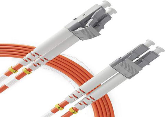 ποιότητας  LC / UPC OM2 Duplex 3.0mm PVC Duplex Patch Cord , 3m / 5m LC FC SC ST SM Fiber Optic Cable εργοστάσιο