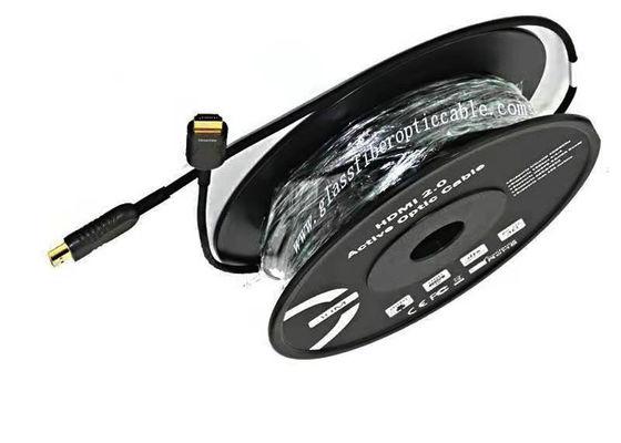 Οπτική ίνα HDMI Slim HDMI 2.0 4K Ultra-HD SDI Cable 12G AOC Οπτικό καλώδιο οπτικών ινών HDMI 4K Έκδοση 2.0