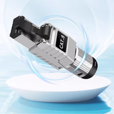 Καλώδιο Ethernet Χαλκού Ασημένιο πλεγμένο Cat8 CAT8 SFTP RJ45 Καλώδιο ήχου δικτύου