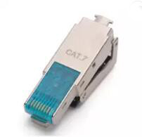 CAT7 προστατευμένος 10GB FTP Toolless μορφωματικός rj45 αρσενικός συνδετήρας βουλωμάτων 8p8c