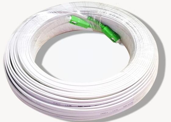 SC UPC APC Fiber Optic Drop Cable με υλικό PVC LSZH και επιλογές μήκους 10m 30m 50m 100m για εφαρμογές FTTH